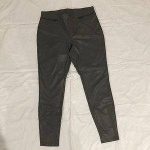 HUE LEATHERETTE leggings, worn once, like new